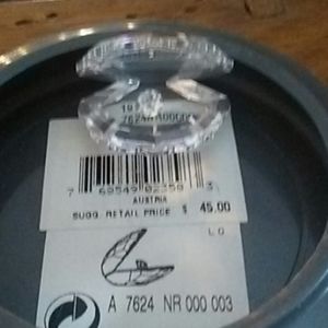 Swarovski Silver Crystal shell with crystal pearl